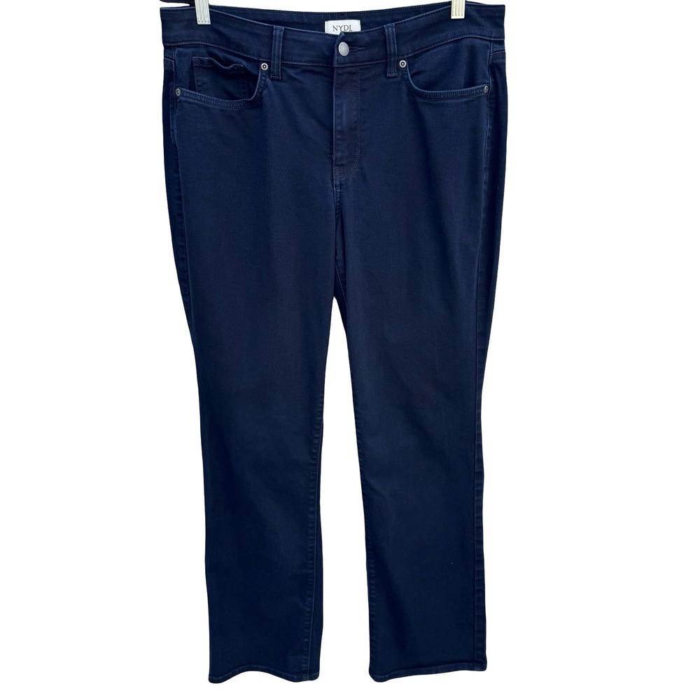 NYDJ Dark Wash‎ Straight Leg Shaping Jeans Lift Tuck Technology Blue Womens 12